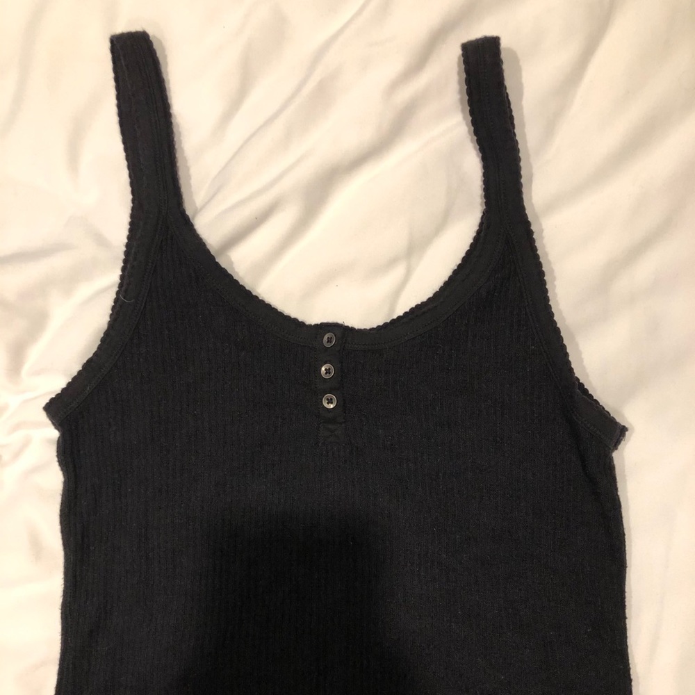 Black lettuce edge Abercrombie and Fitch tank top